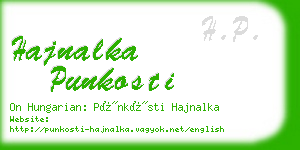 hajnalka punkosti business card